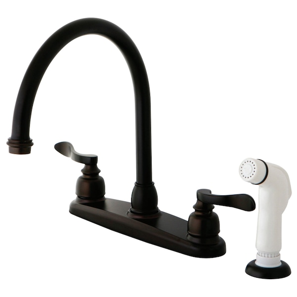 Kingston Brass KB8795NFL NuWave French Centerset Kitchen Faucet, Oil Rubbed Bronze KB8795NFL - main